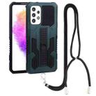 For Samsung Galaxy A73 5G Vanguard Lanyard Kickstand TPU + PC Phone Case(Green) - 1
