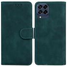 For Samsung Galaxy M33 5G Skin Feel Pure Color Flip Leather Phone Case(Green) - 1
