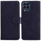 For Samsung Galaxy M33 5G Skin Feel Pure Color Flip Leather Phone Case(Black) - 1