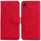 For Sony Xperia Ace III Skin Feel Pure Color Flip Leather Phone Case(Red) - 1