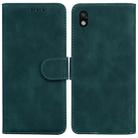 For Sony Xperia Ace III Skin Feel Pure Color Flip Leather Phone Case(Green) - 1