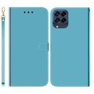 For Samsung Galaxy M33 5G Imitated Mirror Surface Horizontal Flip Leather Phone Case(Blue) - 1