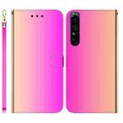 For Sony Xperia 1 IV Imitated Mirror Surface Horizontal Flip Leather Phone Case(Gradient Color) - 1