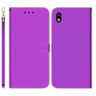 For Sony Xperia Ace III Imitated Mirror Surface Horizontal Flip Leather Phone Case(Purple) - 1