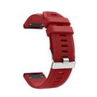 For Garmin Fenix 5 Silicone Watch Band(Red) - 1