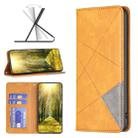 For Infinix Note 11 Pro Rhombus Texture Magnetic Leather Phone Case(Yellow) - 1