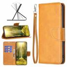 For Xiaomi Poco M4 Pro 5G Lambskin Texture Pure Color Flip Leather Phone Case(Yellow) - 1