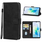 For vivo V23e Leather Phone Case(Black) - 1