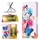 For Infinix Note 11 Colored Drawing Pattern Leather Phone Case(Butterfly) - 1