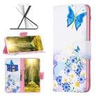 For Xiaomi Poco M4 Pro Colored Drawing Pattern Leather Phone Case(Flower Butterfly) - 1
