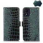 For Alcatel 1B 2022 Crocodile Top Layer Cowhide Leather Phone Case(Green) - 1