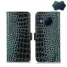 For Nokia X100 Crocodile Top Layer Cowhide Leather Phone Case(Green) - 1