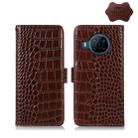 For Nokia X100 Crocodile Top Layer Cowhide Leather Phone Case(Brown) - 1