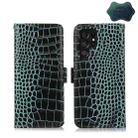 For Samsung Galaxy S22 Ultra 5G Crocodile Top Layer Cowhide Leather Phone Case(Green) - 1