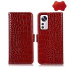 For Xiaomi 12 Pro Crocodile Top Layer Cowhide Leather Phone Case(Red) - 1