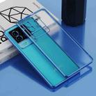 For vivo iQOO Neo6 Electroplated Frosted Phone Case(Blue) - 1