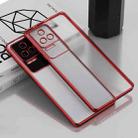 For Xiaomi Redmi K50 / K50 Pro Electroplated Frosted Phone Case(Red) - 1