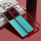 For vivo X80 Pro Electroplated Frosted Phone Case(Red) - 1