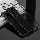 For vivo X80 Pro Electroplated Frosted Phone Case(Black) - 1