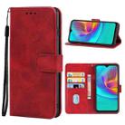 For Infinix Hot 9 Play Leather Phone Case(Red) - 1