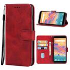For UMIDIGI A3S Leather Phone Case(Red) - 1