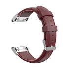 For Garmin Fenix 6S / Fenix 7S Oil Wax Calfskin Leather Watch Band(Crimson) - 1