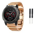 For Garmin Fenix 6X / Fenix 7X (Not Quick Release) Stainless Steel Watch Band(Rose Gold) - 1