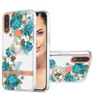 For Motorola Moto E7 Power /  E7i Power Ring IMD Flowers TPU Phone Case(Blue Rose) - 1