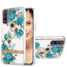 For Motorola Moto G Pure Ring IMD Flowers TPU Phone Case(Blue Rose) - 1