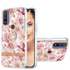 For Motorola Moto G Pure Ring IMD Flowers TPU Phone Case(Pink Gardenia) - 1