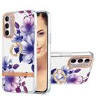For Motorola Moto G Stylus 2022 4G Ring IMD Flowers TPU Phone Case(Purple Begonia) - 1