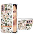 For Motorola Moto G30 / G20 / G10 Ring IMD Flowers TPU Phone Case(Green Gardenia) - 1