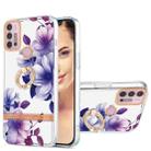 For Motorola Moto G30 / G20 / G10 Ring IMD Flowers TPU Phone Case(Purple Begonia) - 1