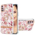 For Motorola Moto G30 / G20 / G10 Ring IMD Flowers TPU Phone Case(Pink Gardenia) - 1