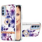 For Motorola Moto G31 / G41 Ring IMD Flowers TPU Phone Case(Purple Begonia) - 1