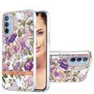 For Motorola Moto G31 / G41 Ring IMD Flowers TPU Phone Case(Purple Peony) - 1