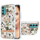 For Motorola Moto G60 / G40 Fusion Ring IMD Flowers TPU Phone Case(Green Gardenia) - 1