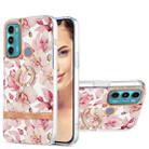 For Motorola Moto G60 / G40 Fusion Ring IMD Flowers TPU Phone Case(Pink Gardenia) - 1