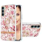 For Motorola Moto G200 Ring IMD Flowers TPU Phone Case(Pink Gardenia) - 1