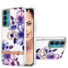 For Motorola Moto Edge 20 Ring IMD Flowers TPU Phone Case(Purple Begonia) - 1