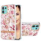 For Motorola Moto Edge 20 Lite Ring IMD Flowers TPU Phone Case(Pink Gardenia) - 1