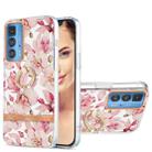 For Motorola Moto Edge 20 Pro Ring IMD Flowers TPU Phone Case(Pink Gardenia) - 1