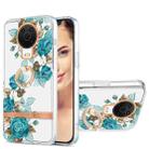 For Nokia G20 / G10 Ring IMD Flowers TPU Phone Case(Blue Rose) - 1