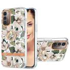 For Nokia G21 / G11 Ring IMD Flowers TPU Phone Case(Green Gardenia) - 1