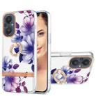 For OnePlus Nord N20 5G Ring IMD Flowers TPU Phone Case(Purple Begonia) - 1