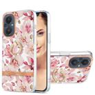 For OnePlus Nord N20 5G Ring IMD Flowers TPU Phone Case(Pink Gardenia) - 1