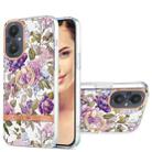 For OnePlus Nord N20 5G Ring IMD Flowers TPU Phone Case(Purple Peony) - 1