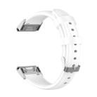 For Garmin Fenix 6X / Fenix 7X Quick Release Oil wax Calfskin Leather Watch Band(White) - 1