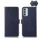 For Samsung Galaxy F23 5G / M23 Crazy Horse Top Layer Cowhide Leather Phone Case(Blue) - 1
