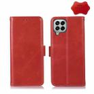 For Samsung Galaxy M33 5G Crazy Horse Top Layer Cowhide Leather Phone Case(Red) - 1